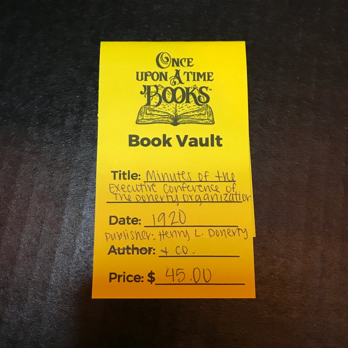 Minutes of the Executive Conference of The Doherty Organization - Henry L. Doherty & Co. - 1920