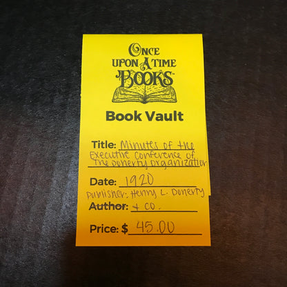 Minutes of the Executive Conference of The Doherty Organization - Henry L. Doherty & Co. - 1920