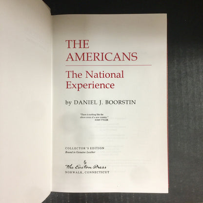 The Americans: The National Experience - Daniel J. Boorstin - Easton Press - 1992