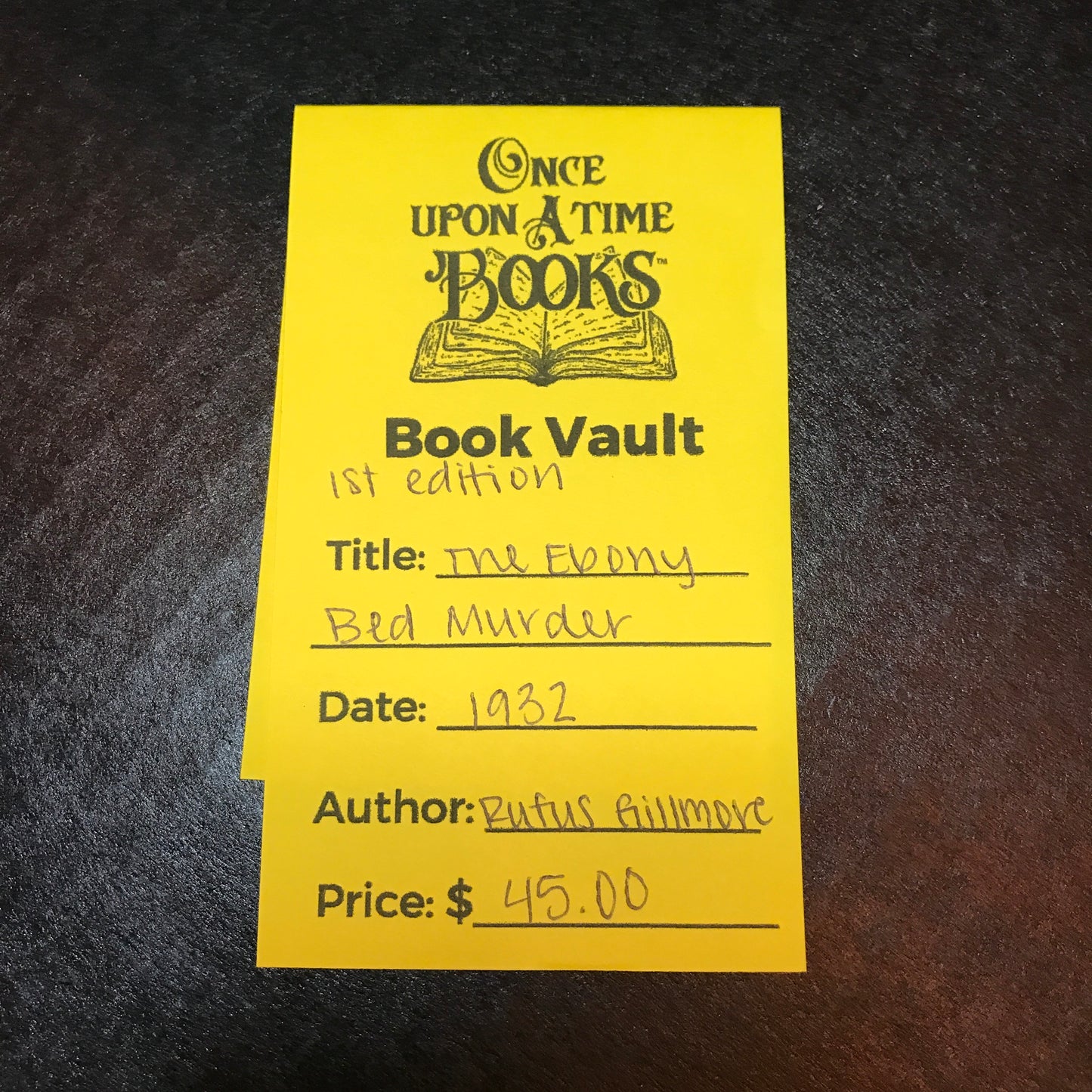 The Ebony Bed Murder - Rufus Gillmore - 1st Edition - 1932