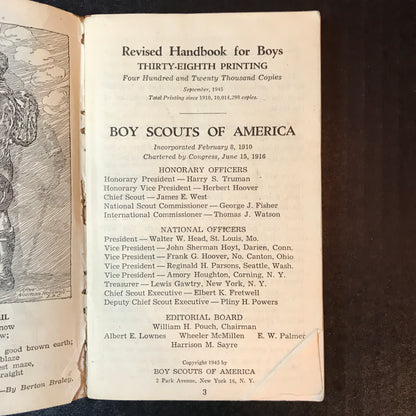 Handbook for Boys - Boy Scouts of America - 1945