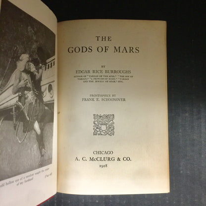 The Gods of Mars - Edgar Rice Burroughs - First Edition - 1918