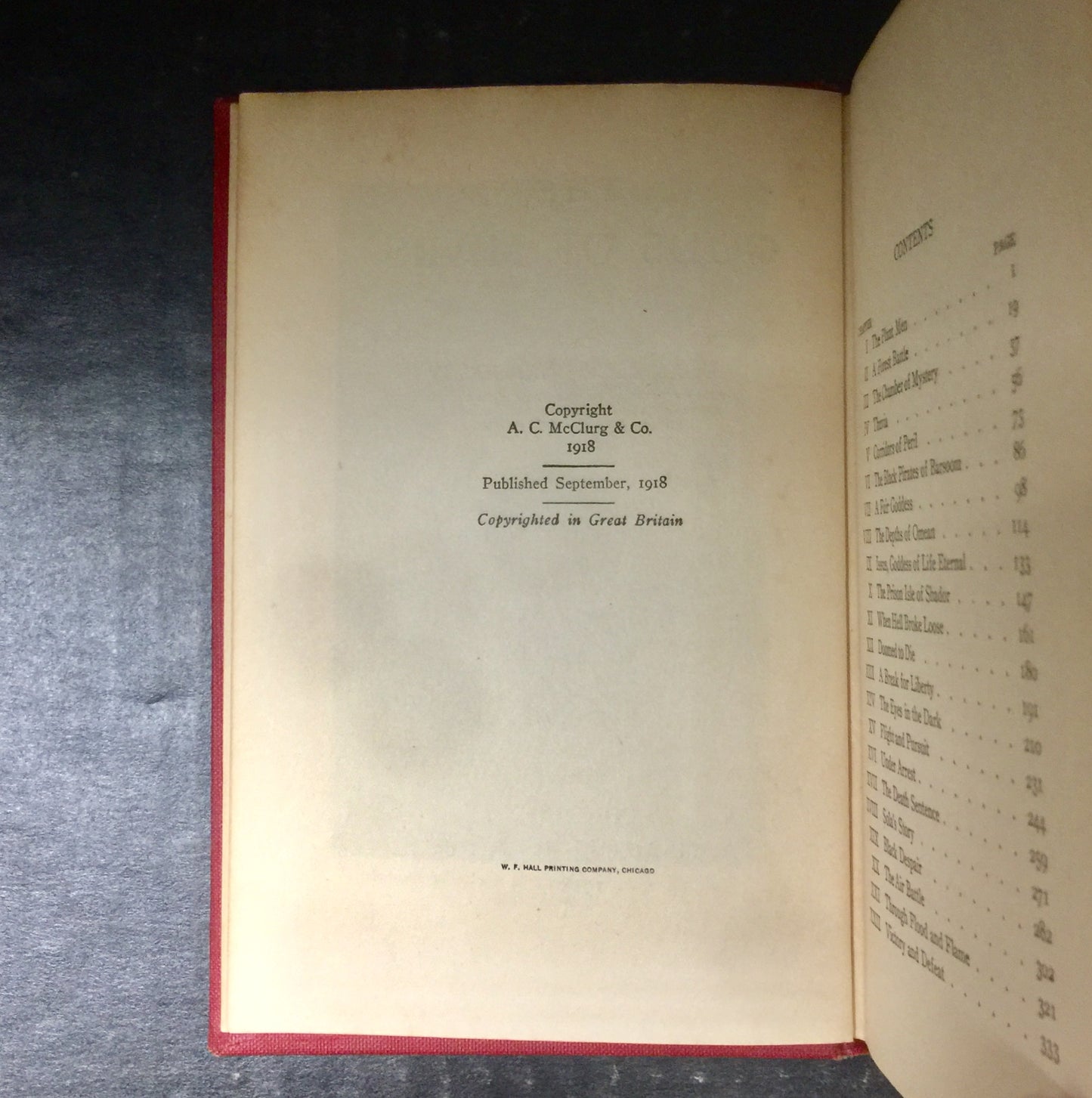 The Gods of Mars - Edgar Rice Burroughs - First Edition - 1918