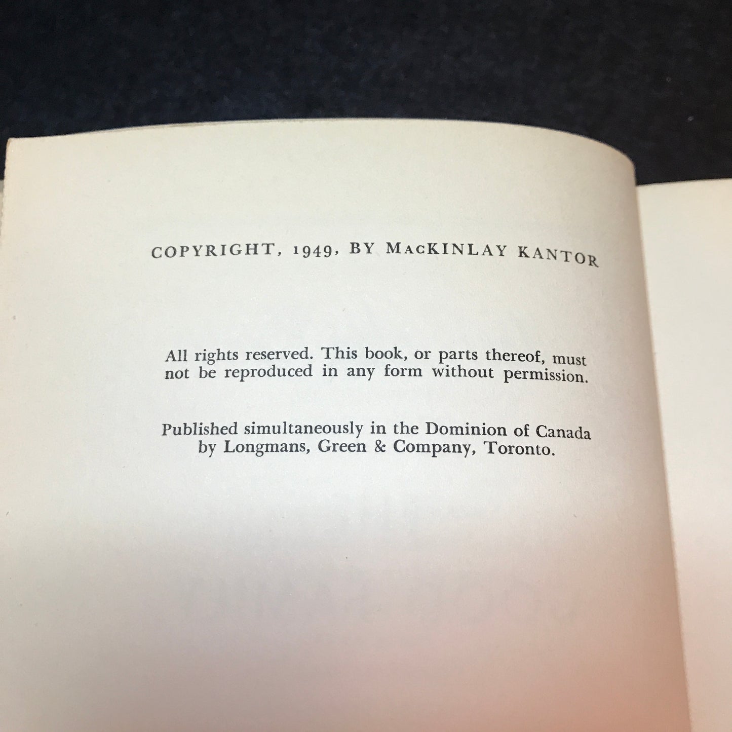 The Good Family - MacKinlay Kantor - Presumed 1st - 1949