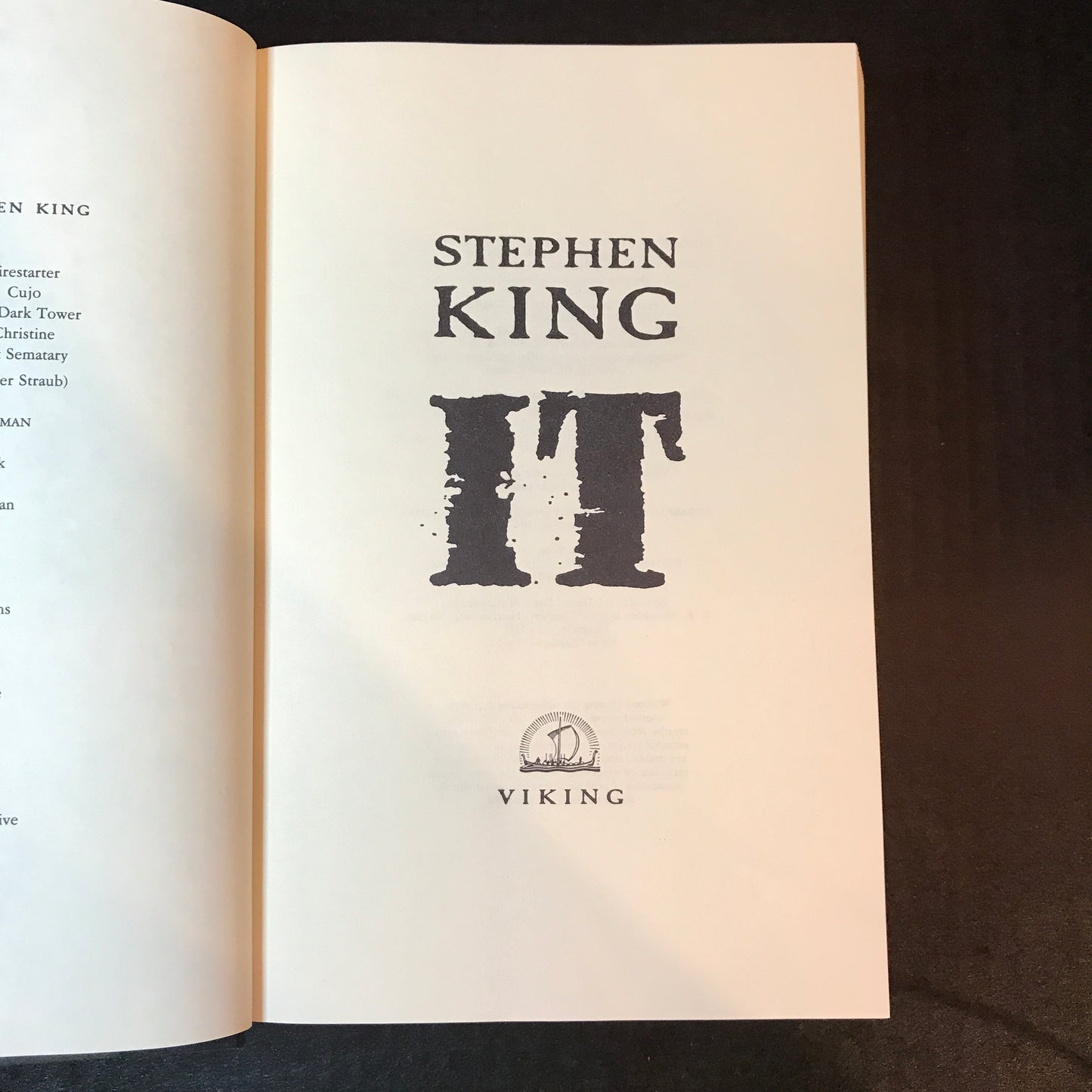 It - Stephen King - 1st Edition - 1986