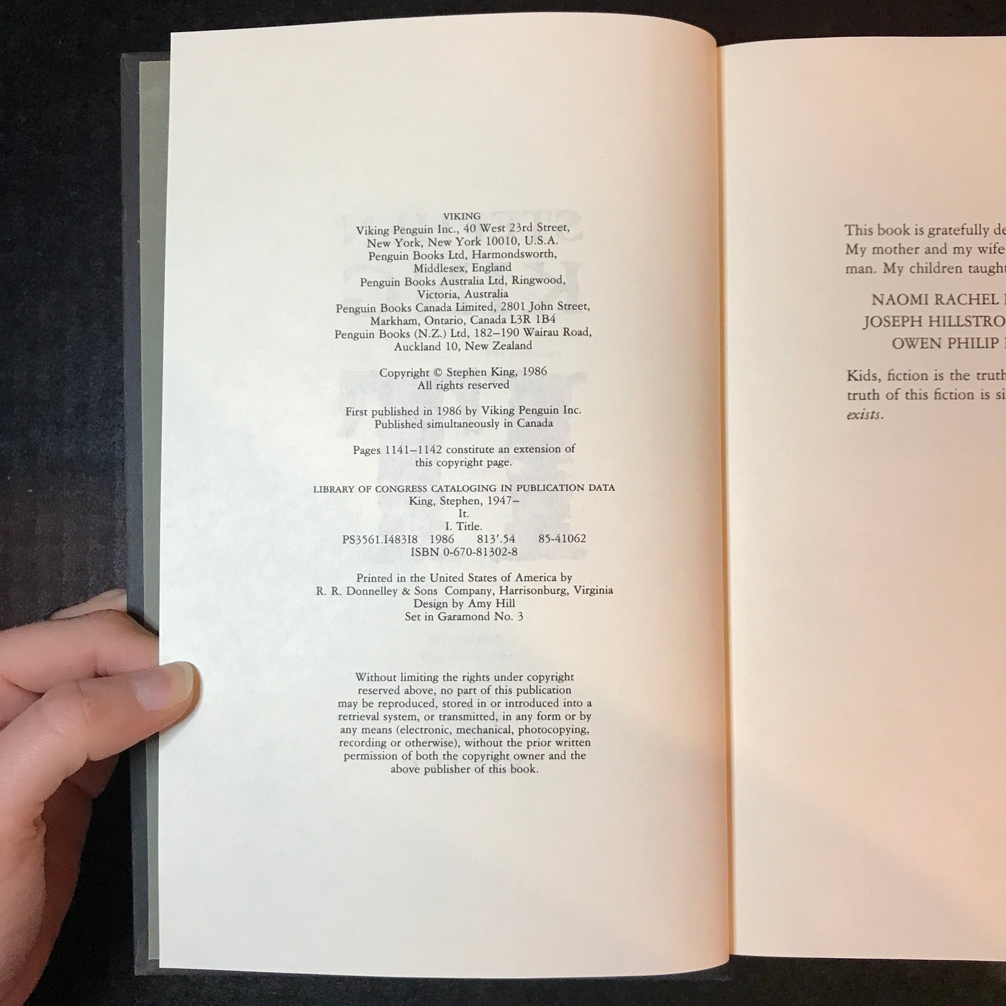 It - Stephen King - 1st Edition - 1986