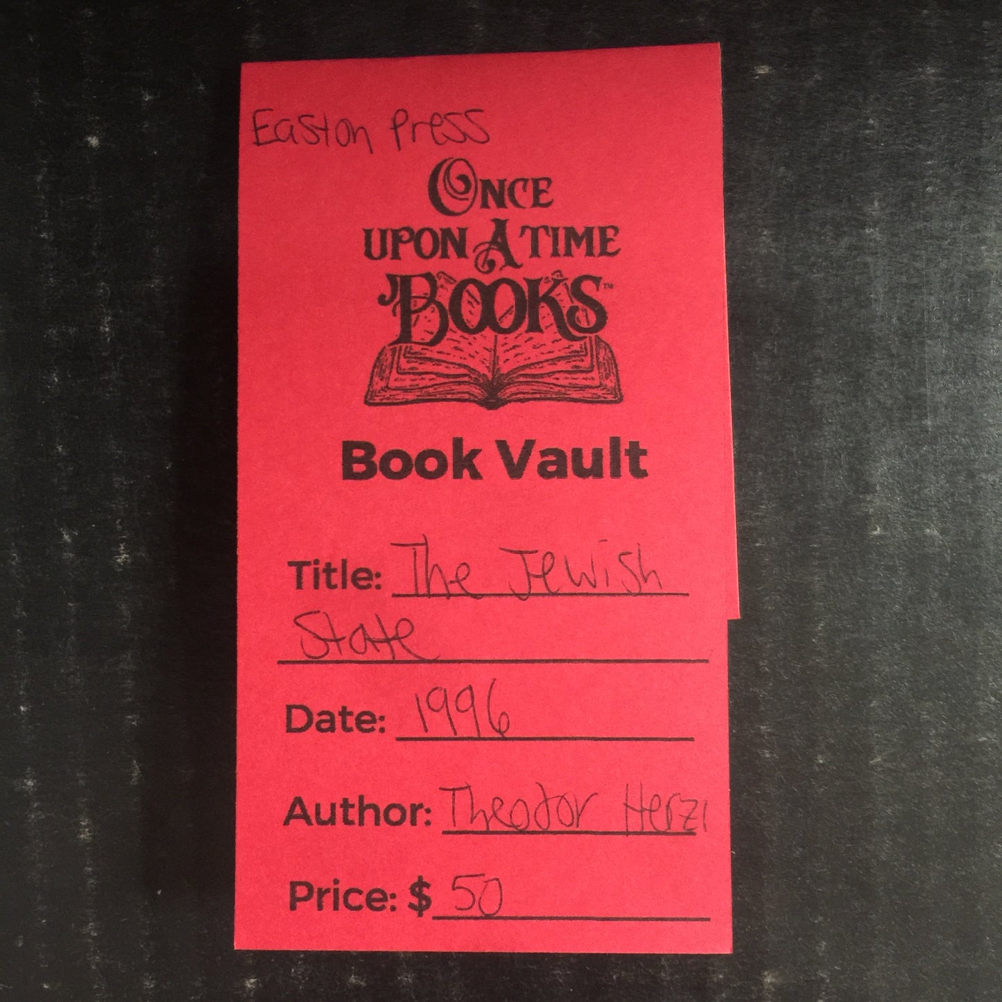 The Jewish State - Theodor Herzl - Easton Press - 1996