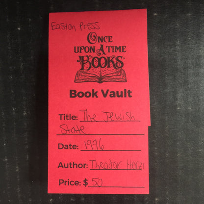 The Jewish State - Theodor Herzl - Easton Press - 1996