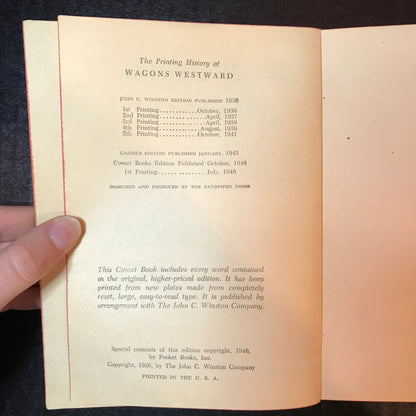 Wagons Westward - Armstrong Sperry - 1st Thus - 1948