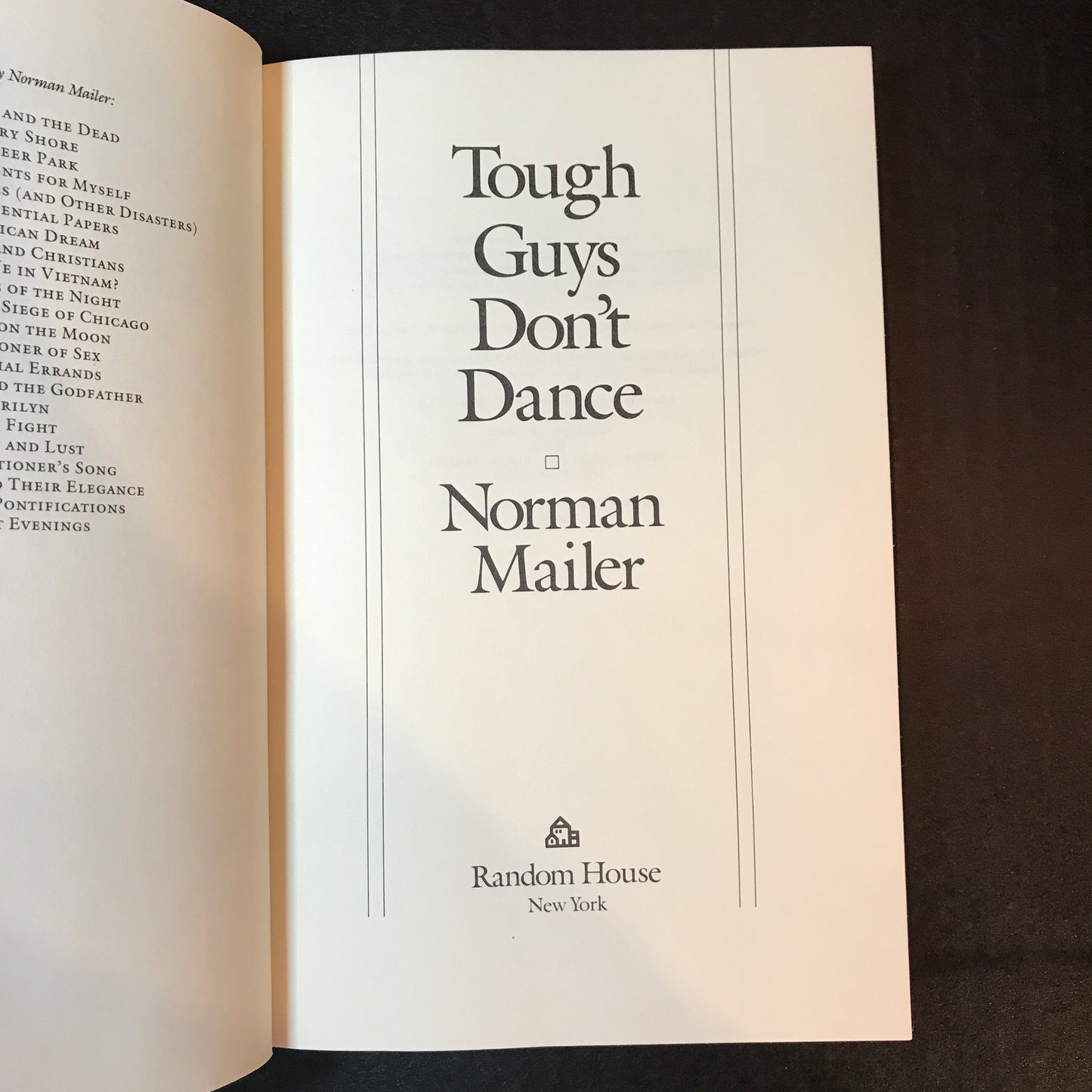 Tough Guys Don't Dance - Norman Mailer - 1st Edition - 1984