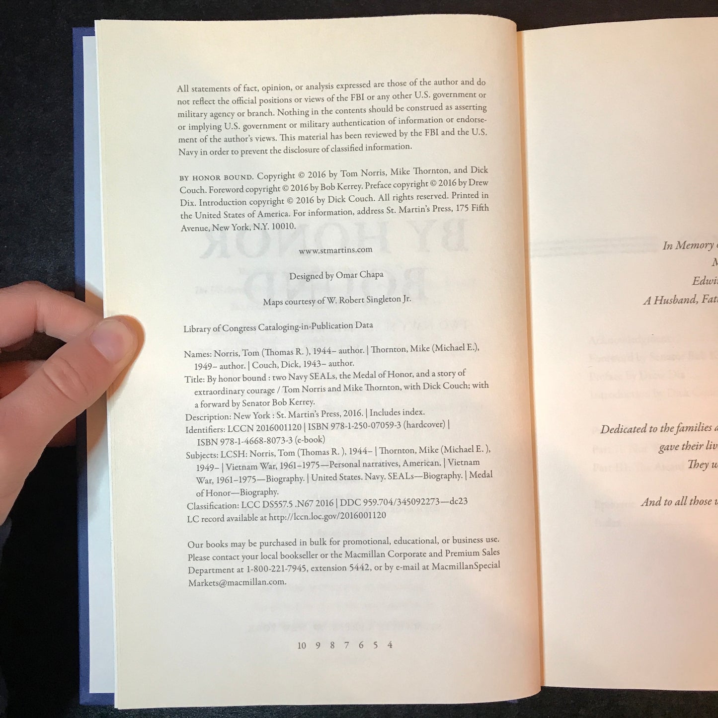 By Honor Bound - Tom Norris, Mike Thornton, Dick Couch - Signed - 2016