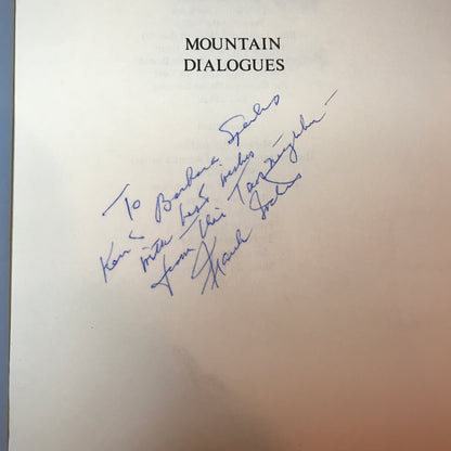 Mountain Dialogues - Frank Waters - Signed - 1981