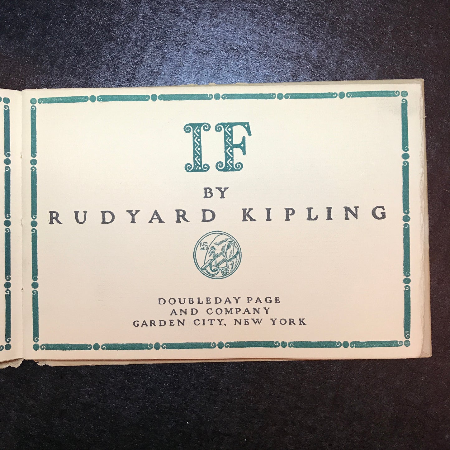If - Rudyard Kipling - 1st U.S. Edition - 1910