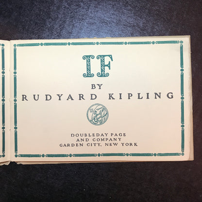 If - Rudyard Kipling - 1st U.S. Edition - 1910
