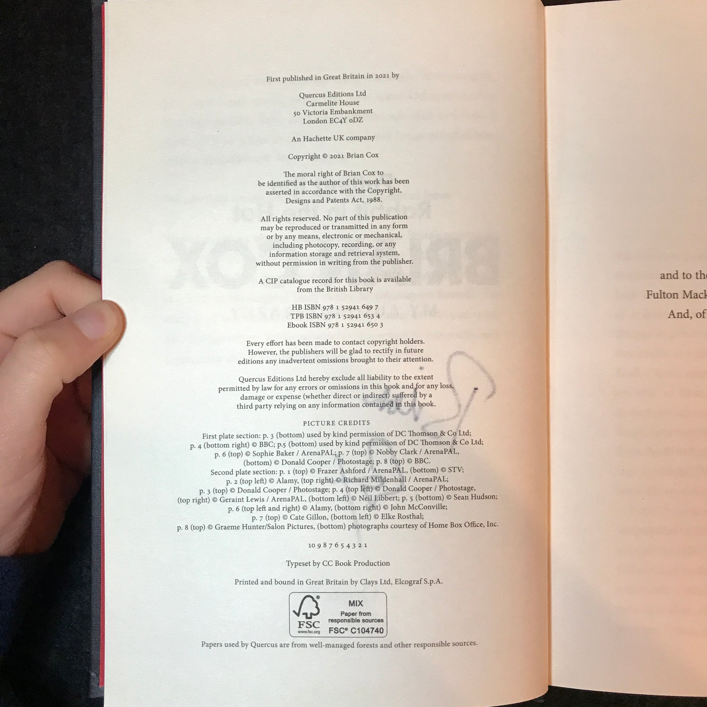 Putting the Rabbit in the Hat - Brian Cox - Signed - 1st Edition - 2021