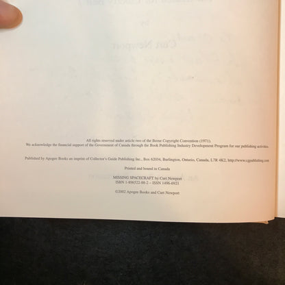 Lost Spacecraft: The Search for Liberty Bell 7 - Curt Newport - Signed - 2002
