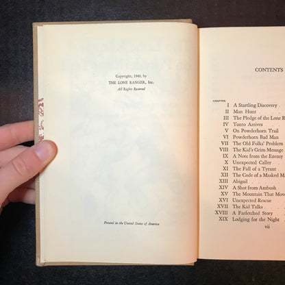 The Lone Ranger on Powderhorn Trail - Fran Striker - 1st Edition - 1949