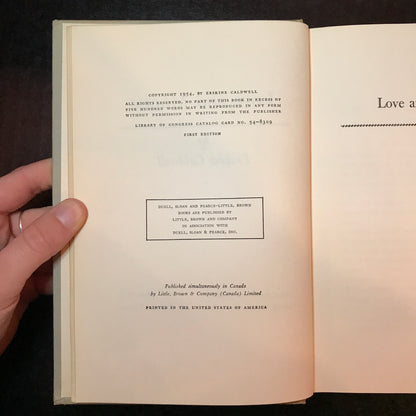 Love and Money - Erskine Caldwell - 1st Edition - 1954
