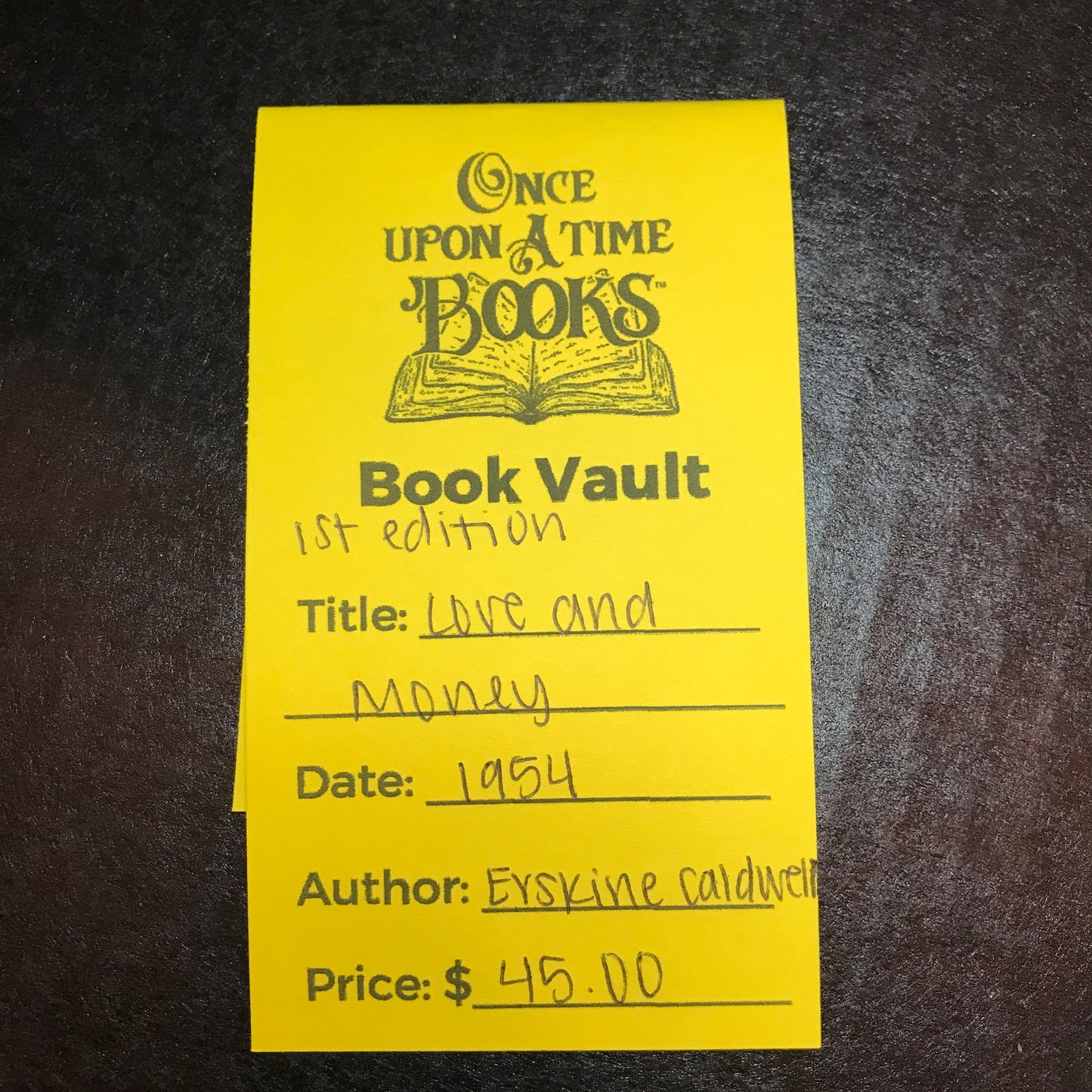 Love and Money - Erskine Caldwell - 1st Edition - 1954