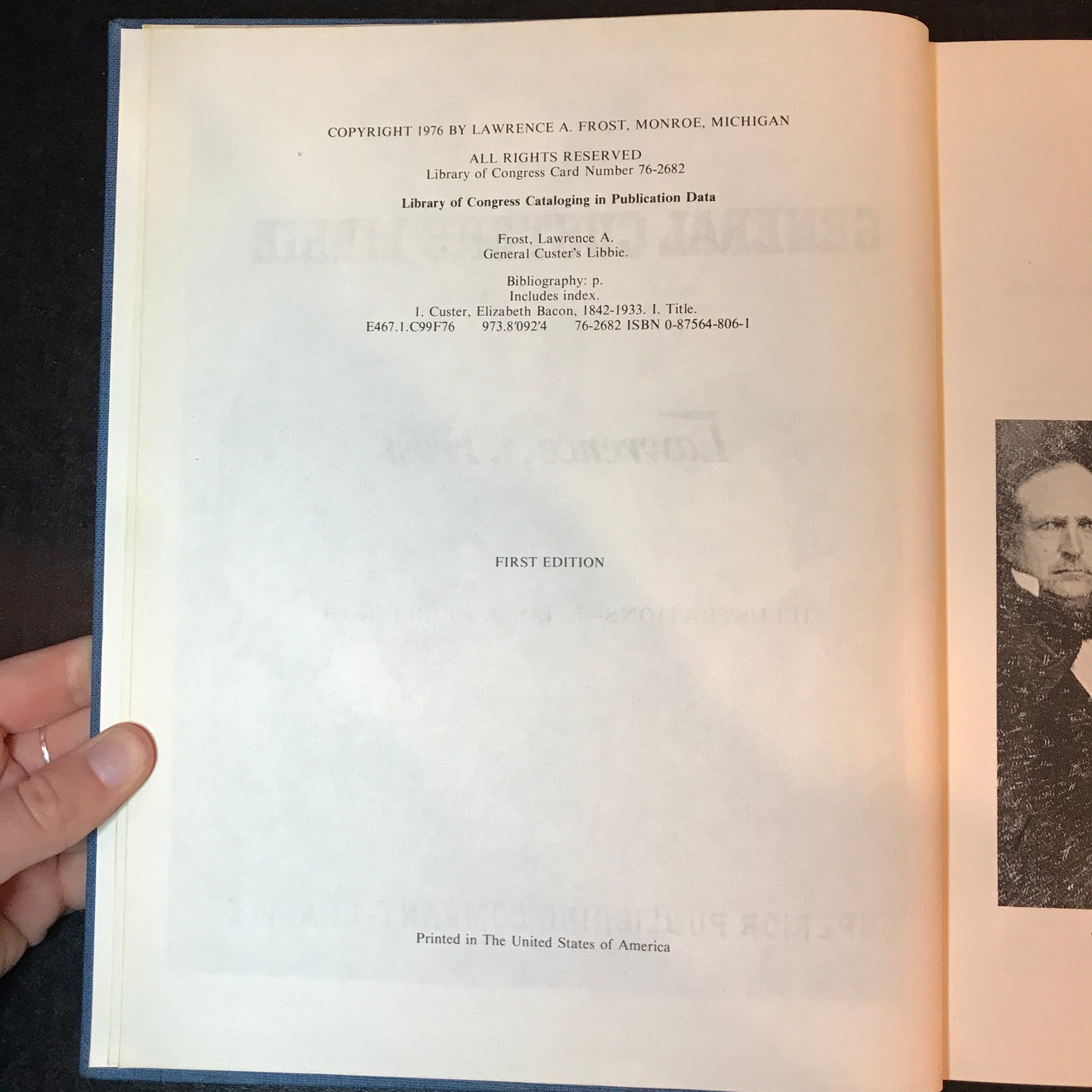 General Custer's Libbie - Lawrence A. Frost - Signed - 1st Edition - 1976