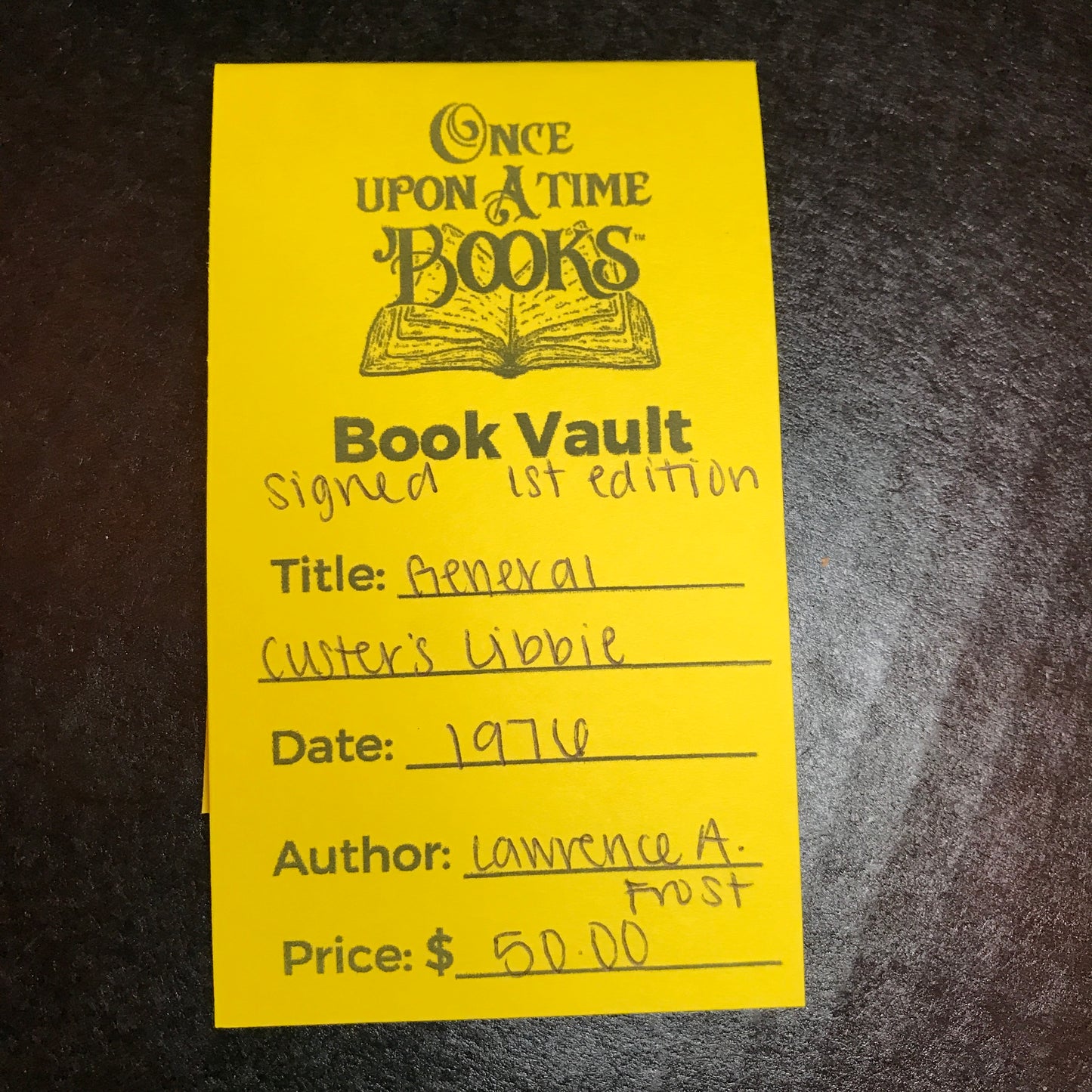 General Custer's Libbie - Lawrence A. Frost - Signed - 1st Edition - 1976