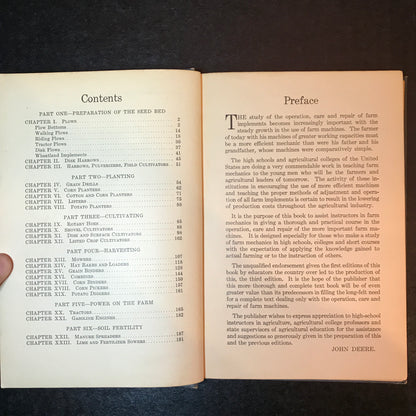 The Operation, Care and Repair of Farm Machinery - Published by John Deere - 3rd Edition