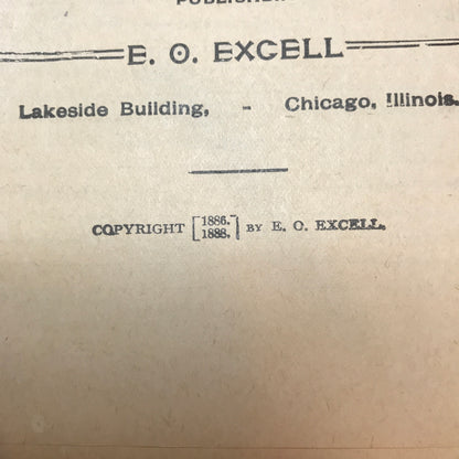 Excell's Anthems For The Choir - E. O. Excell - Volumes 1 and 2 - 1888
