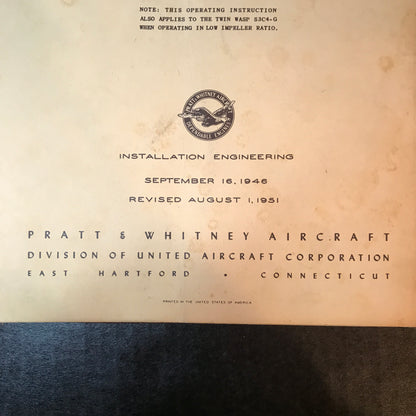 Twin Wasp Maintenance Manual - Pratt & Whitney Aircraft - 1951