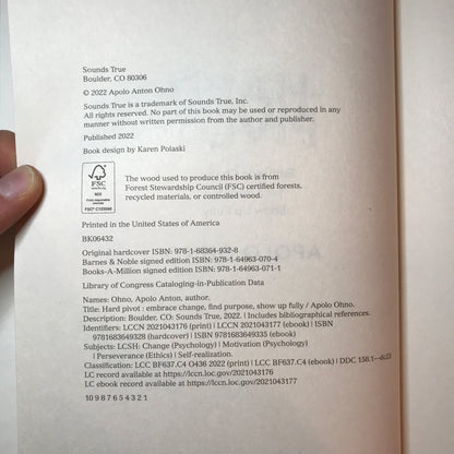 Hard Pivot - Apolo Ohno - Signed - 2022