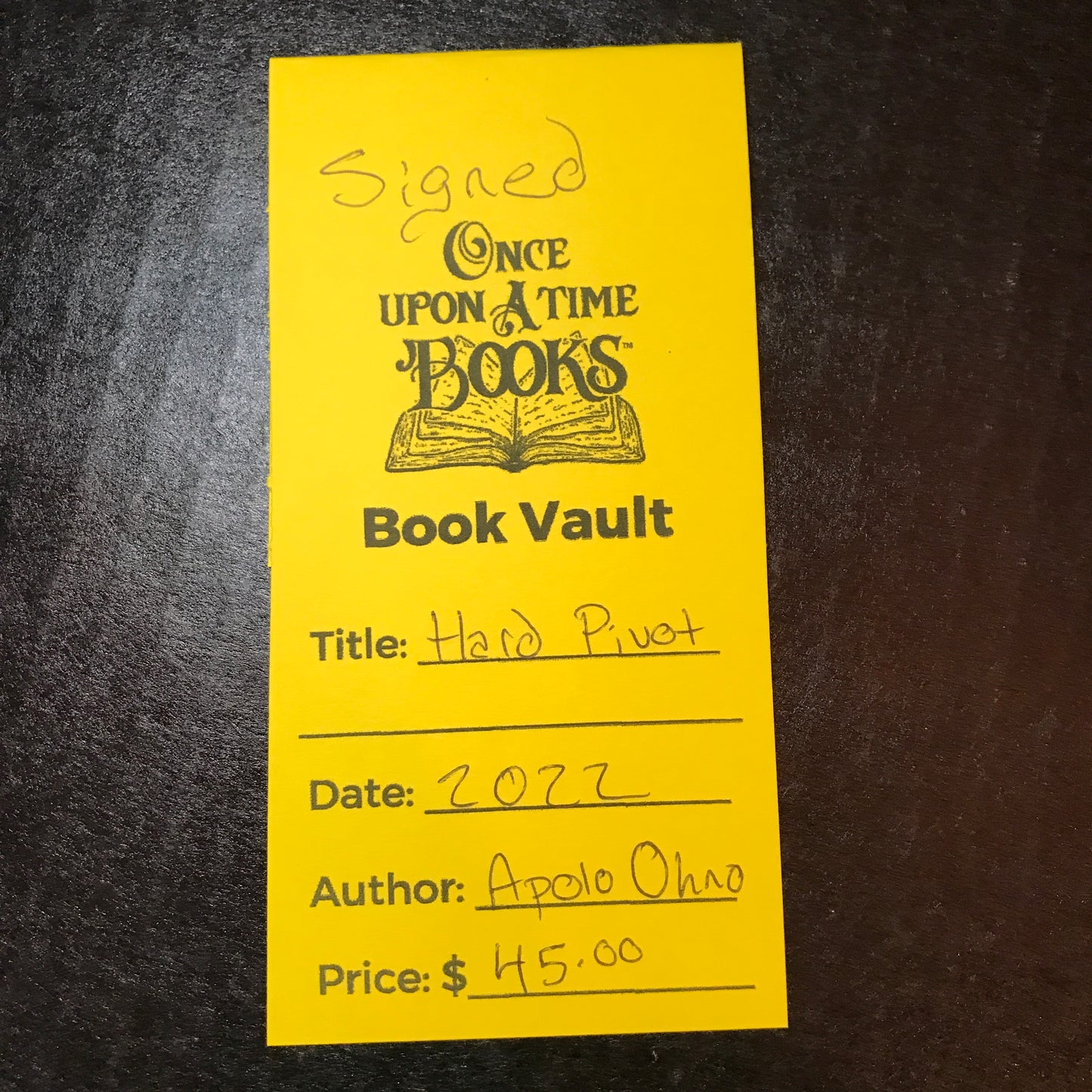 Hard Pivot - Apolo Ohno - Signed - 2022