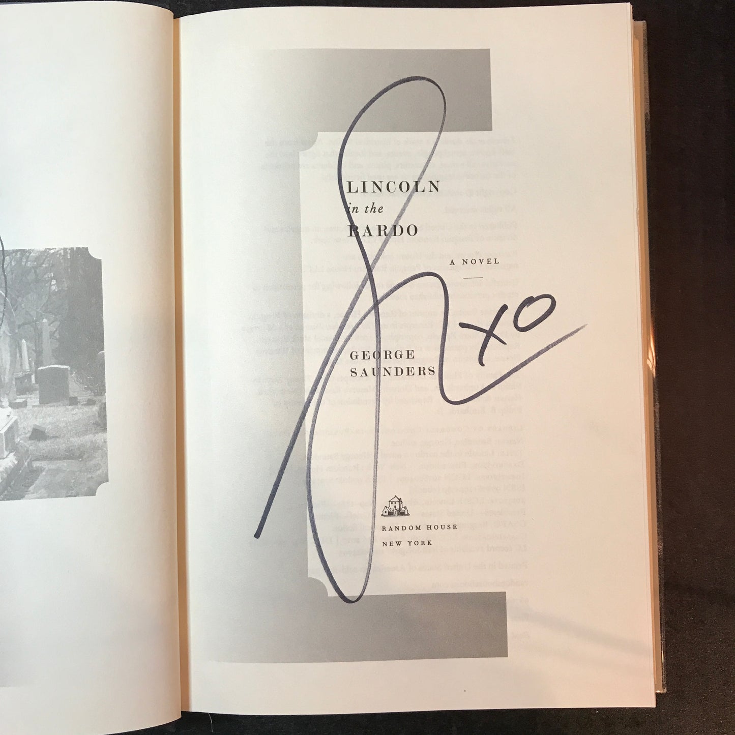 Lincoln in the Bardo - George Saunders - Signed - 1st Edition - 2017