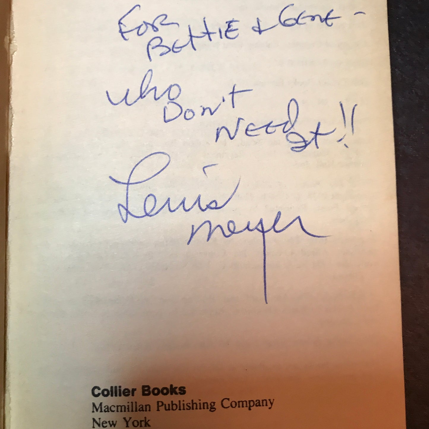 Off the Sauce - Lewis Meyer - Signed - 1967