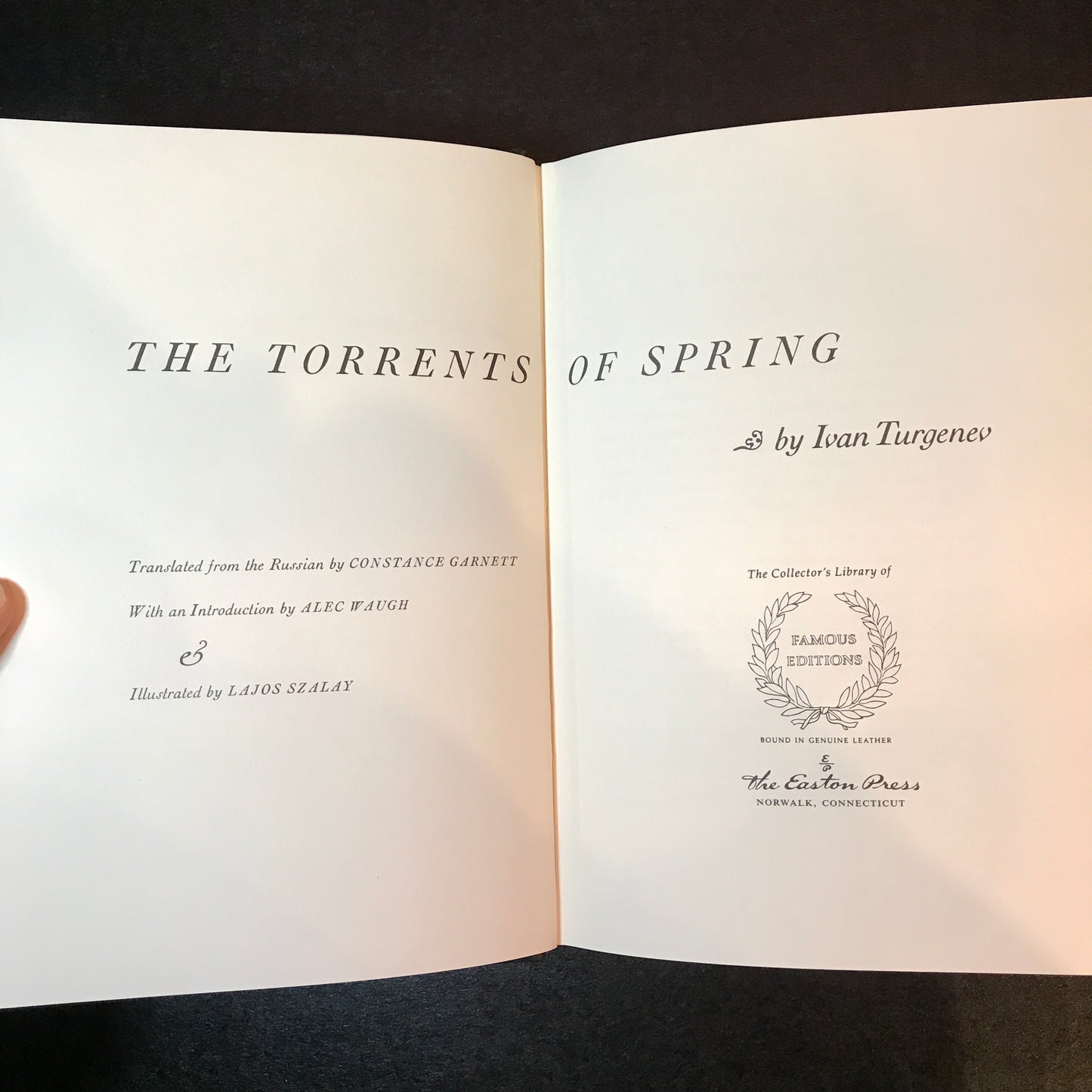 The Torrents of Spring - Ivan Turgenev - Easton Press - 1992