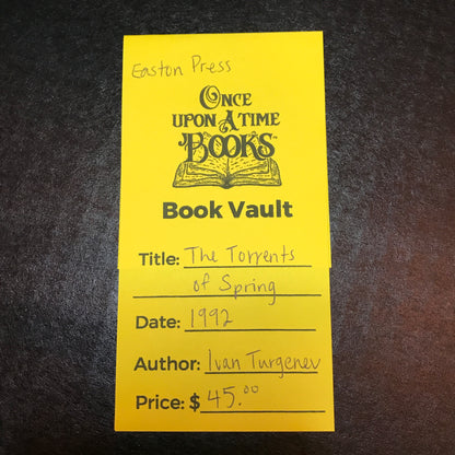 The Torrents of Spring - Ivan Turgenev - Easton Press - 1992