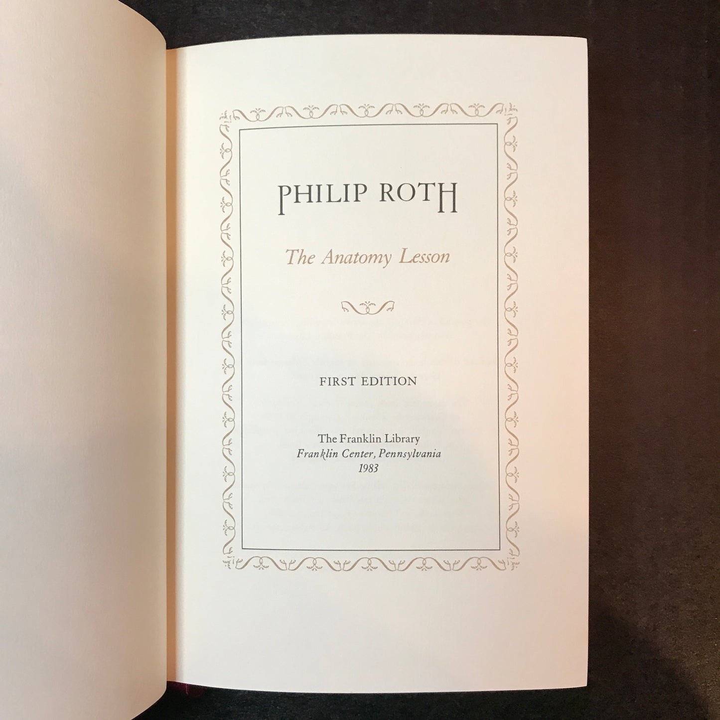 The Anatomy Lesson - Philip Roth - Signed - 1st Edition - Easton Press - 1983