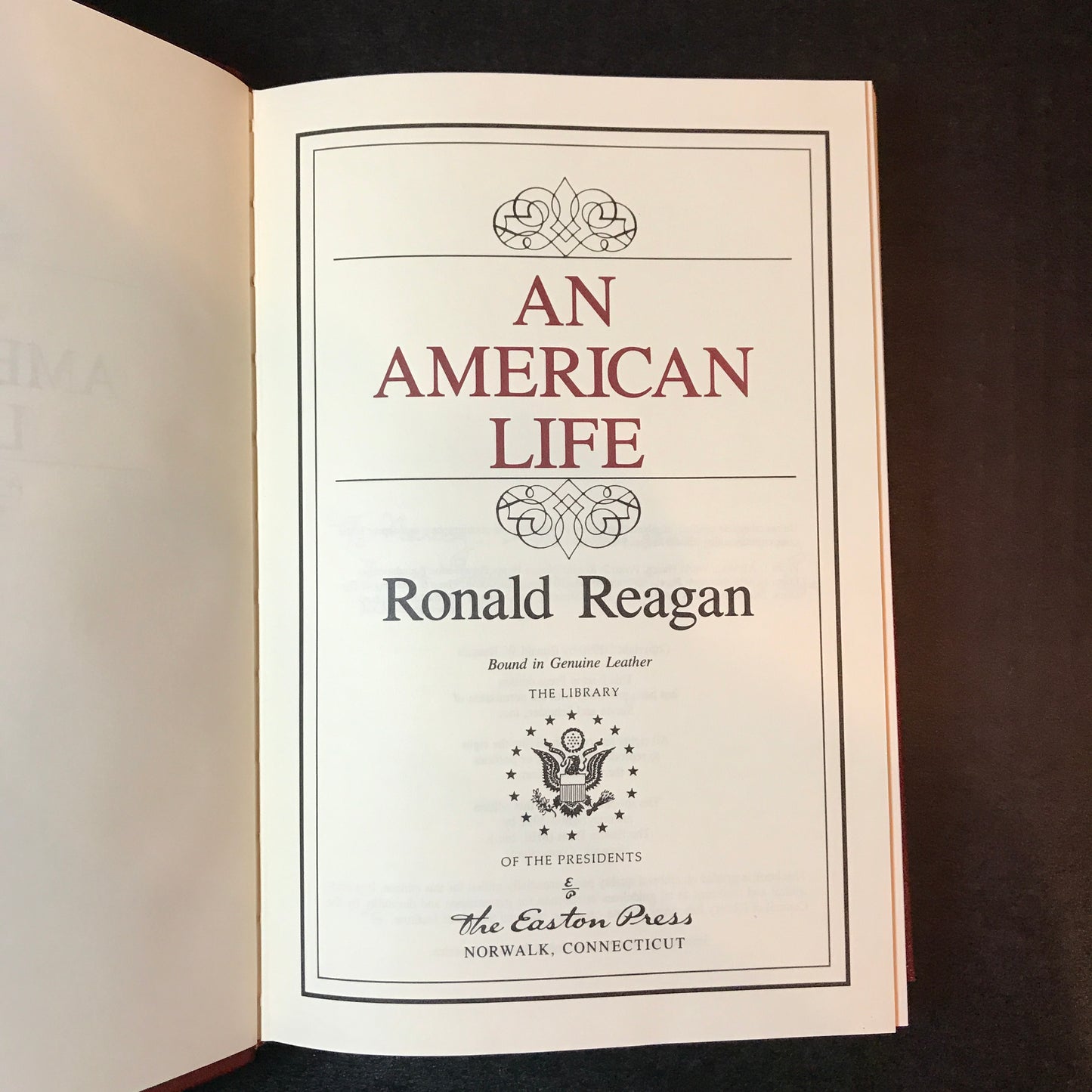 An American Life - Ronald Reagan - Easton Press - 1992