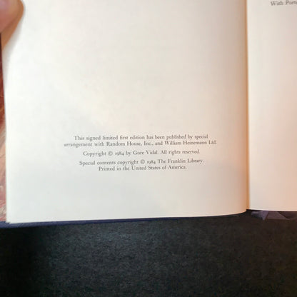 Lincoln - Gore Vidal - Easton Press - Signed - 1st Edition - Franklin Library - 1984