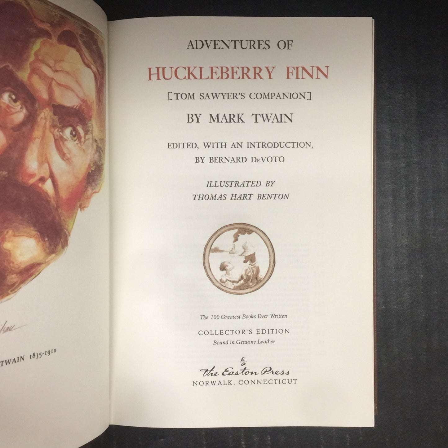 Adventures of Huckleberry Finn - Mark Twain - Easton Press - Giltless - 1994