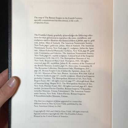 Julian - Gore Vidal - Signed - Limited Edition - Franklin Library - 1981