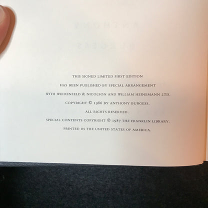 Little Wilson & Big God - Anthony Burgess - Signed - 1st Edition - Franklin Library - 1987