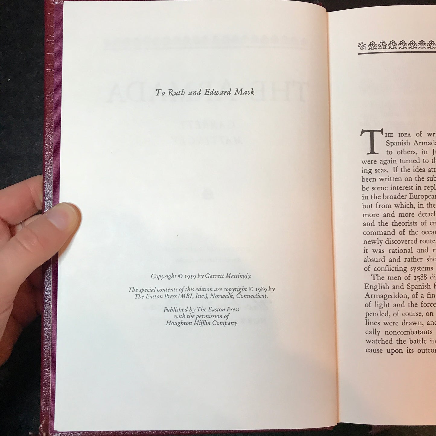 The Armada - Garrett Mattingly - Easton Press - 1989