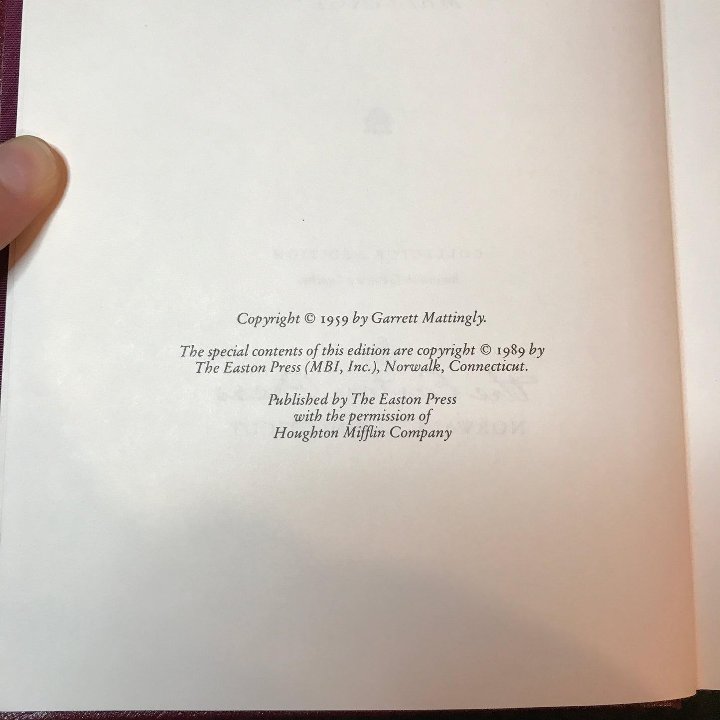 The Armada - Garrett Mattingly - Easton Press - 1989