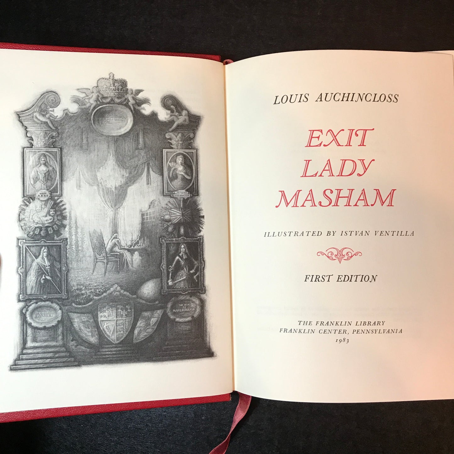 Exit Lady Masham - Louis Auchincloss - Signed - 1st Edition - Franklin Library - 1983