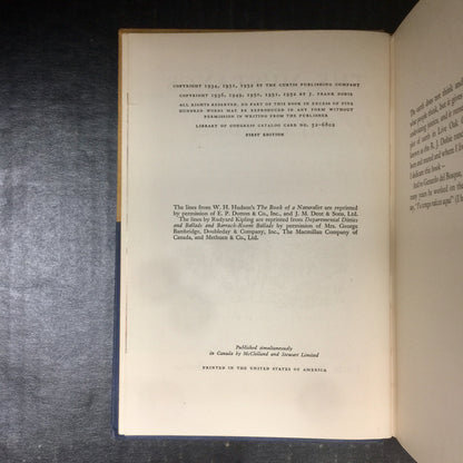 The Mustangs - J. Frank Dobie - First Edition - 1952