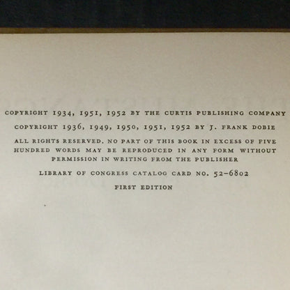 The Mustangs - J. Frank Dobie - First Edition - 1952