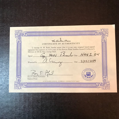 All The Best, George Bush - George H. W. Bush - Easton Press - Signed - 2004