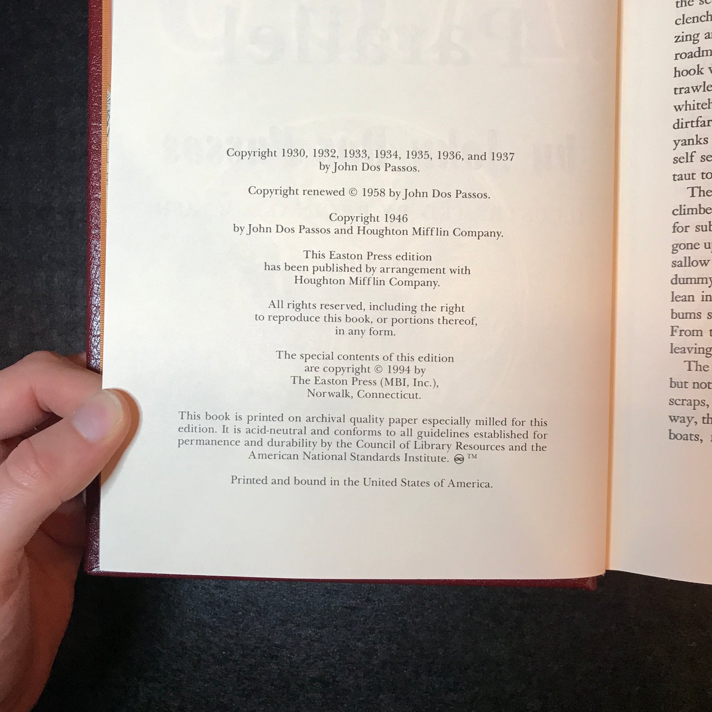 The 42nd Parallel - John Dos Passos - Easton Press - 1994
