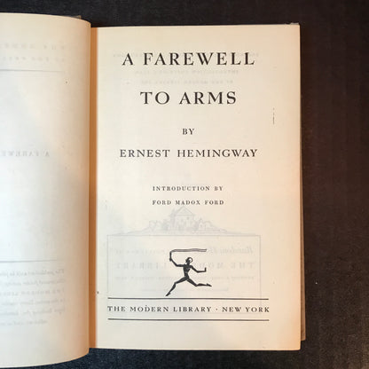 A Farewell To Arms - Ernest Hemingway - Modern Library - 1932