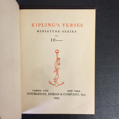 If - Rudyard Kipling - 1945