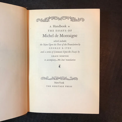 The Essays of Montaigne - Michel de Montaigne - Complete Set - 1946